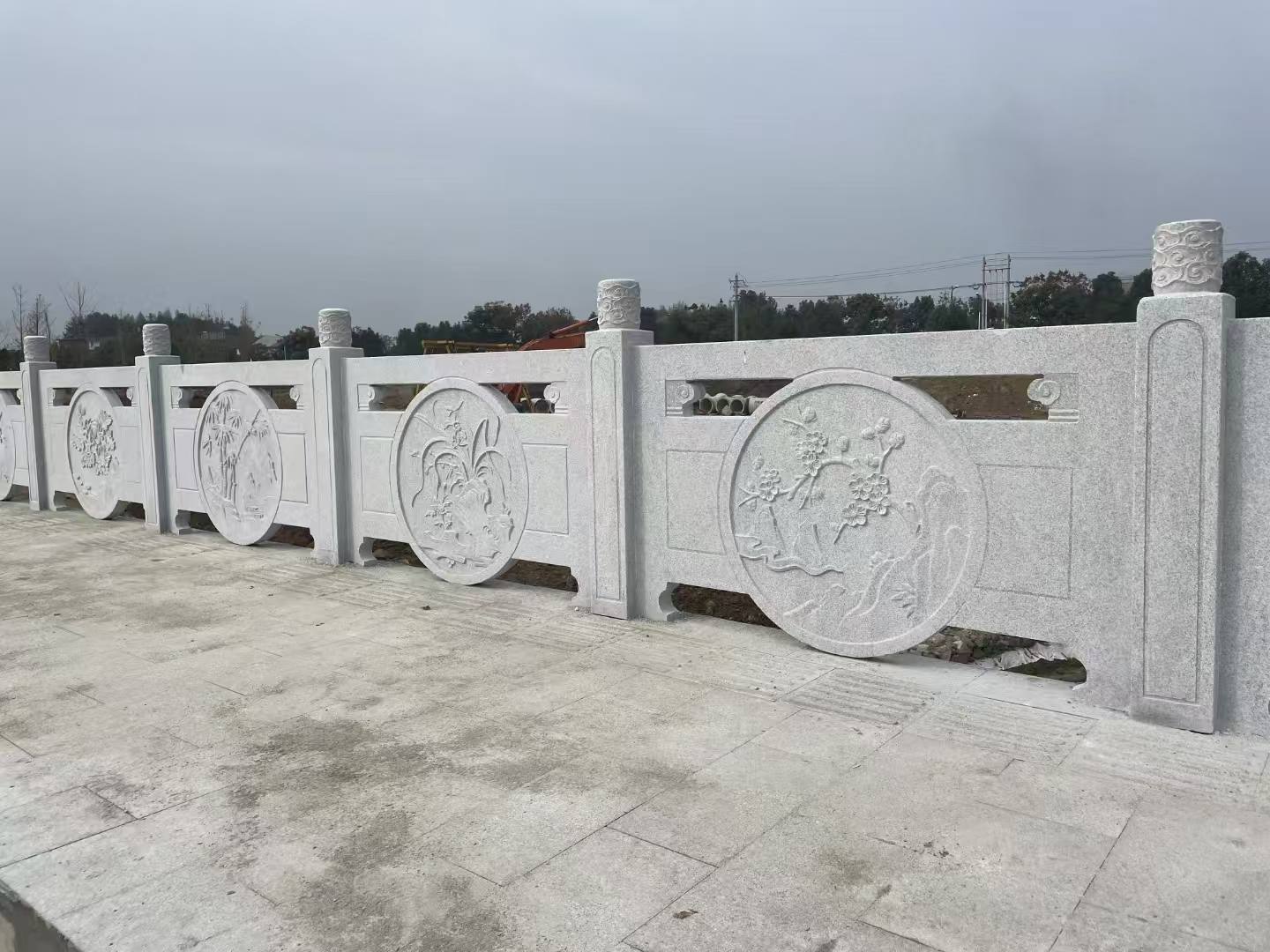 景德镇芝麻白河道栏杆 石材栏杆